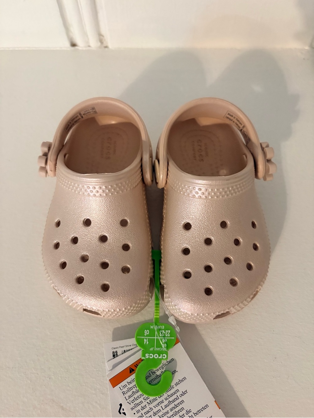 CROCS Kids' Classic Clog in Pearl Pink